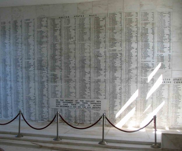 USS Arizona Memory Wall